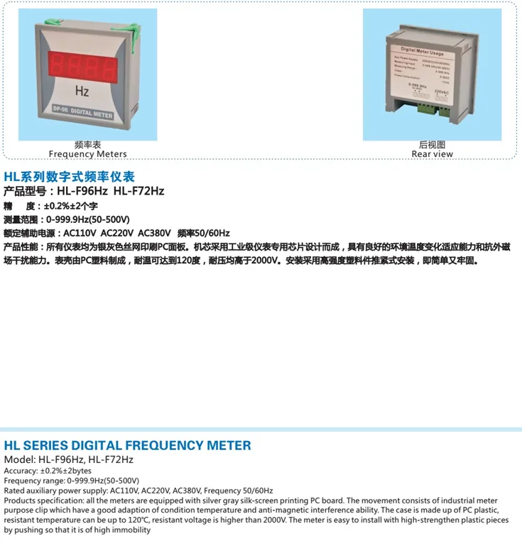digital Frequency pannel meter HL